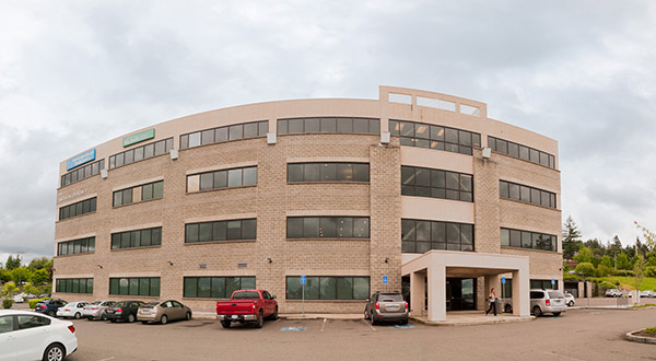 Exterior of office building at Fusion Dental Specialists in Happy Valley, OR.