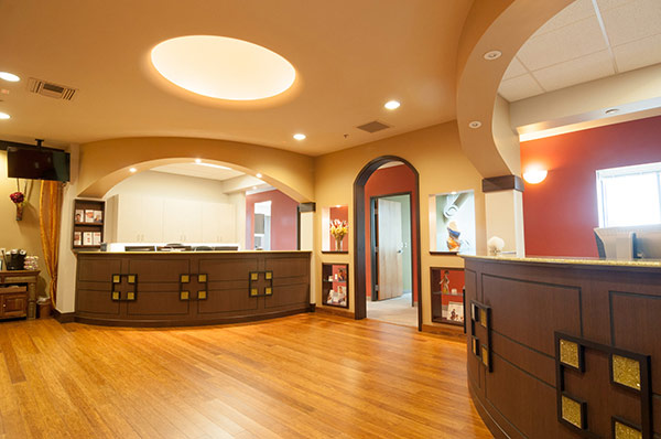 Lobby reception area at Fusion Dental Specialists in Happy Valley, OR.